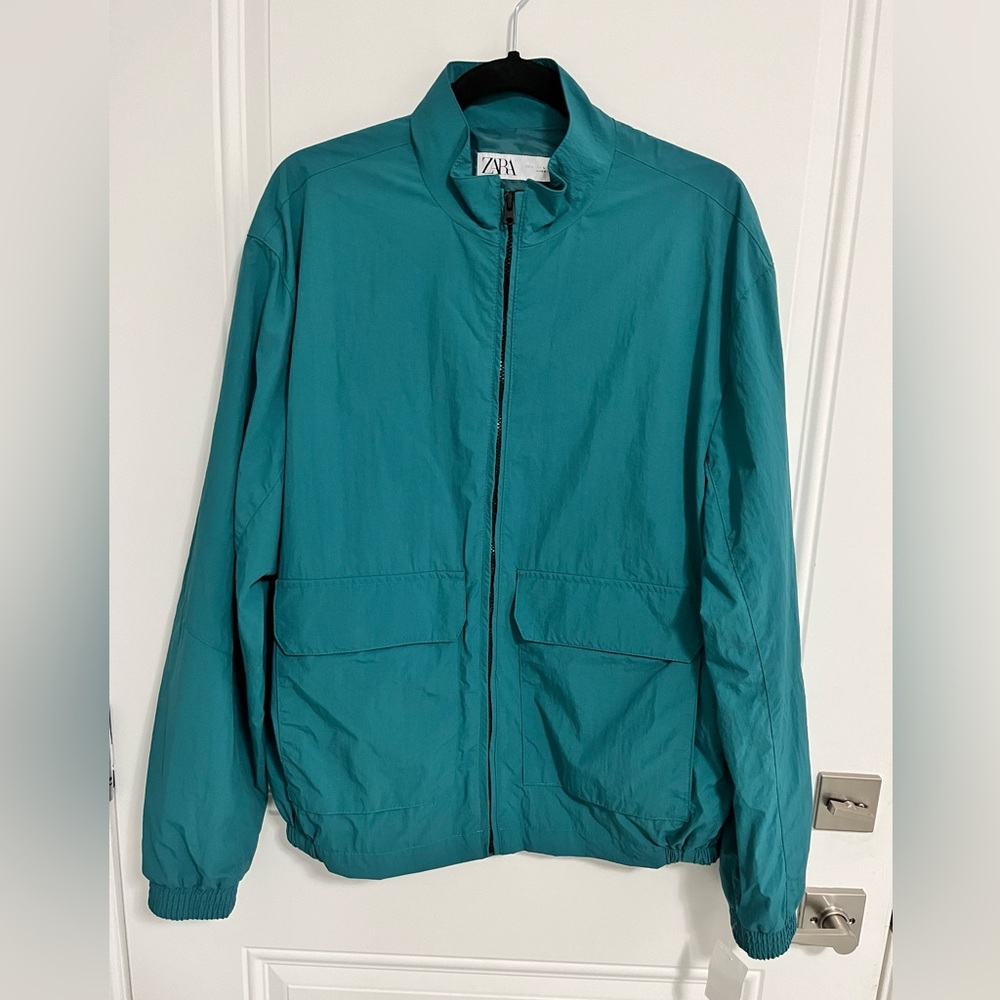 Zara Men’s Mock Neck Windbreaker Jacket - Size L